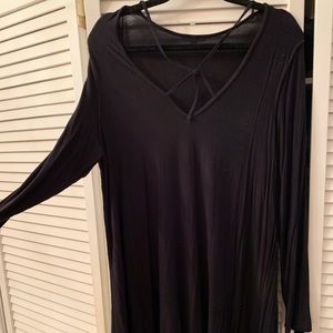 Express black cotton dress